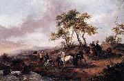 Philips Wouwerman Halt of the Hunting Party oil painting